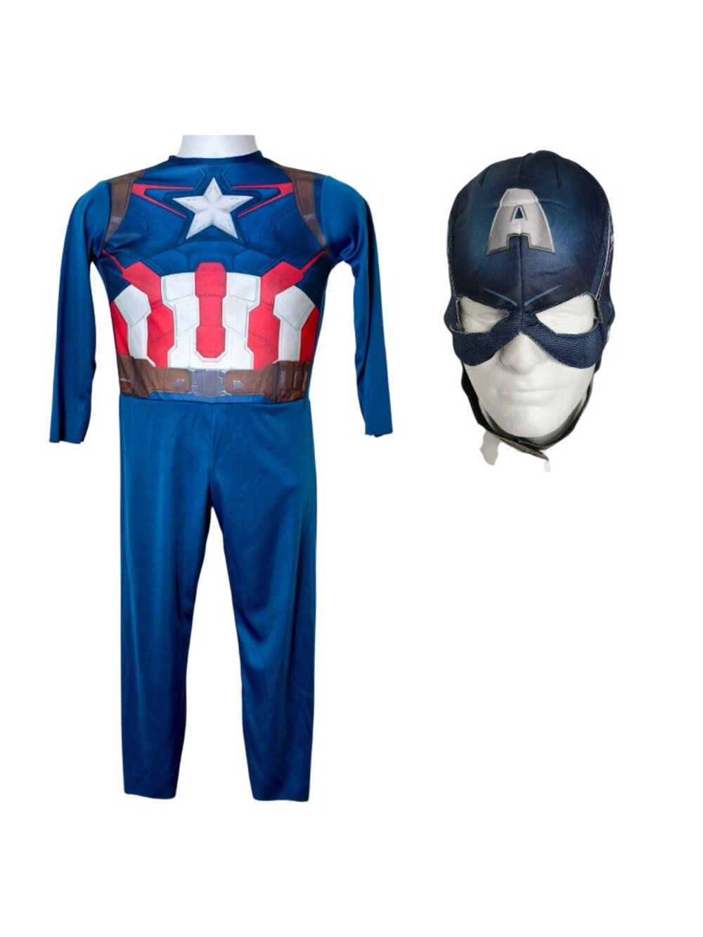 Captain America Boys M Costume Muscle Chest Mask Marvel Age Of Ultron Halloween